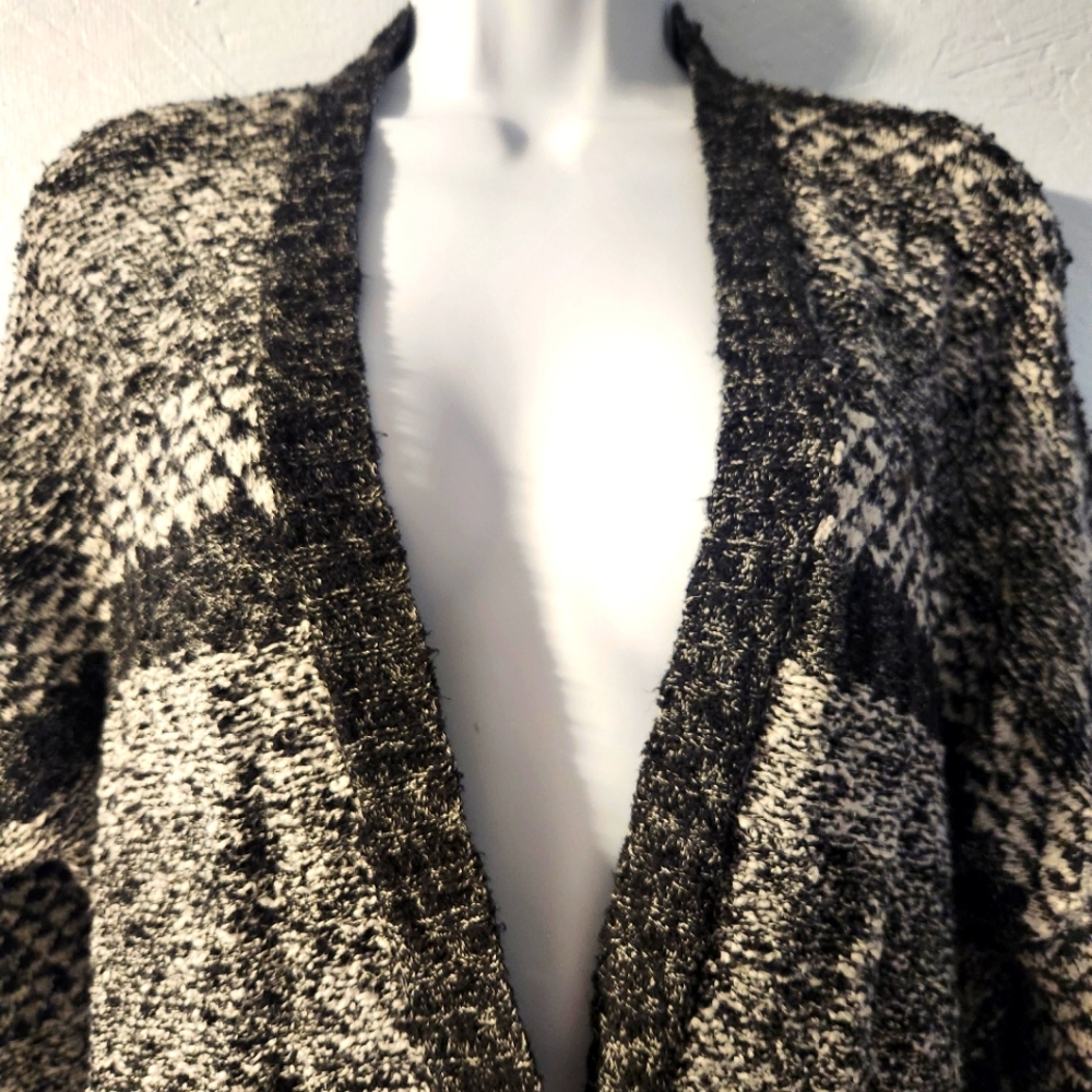 Abercrombie & Fitch Black & Grey Oversized Cardigan - Women's XS/S - Picture 3 of 6